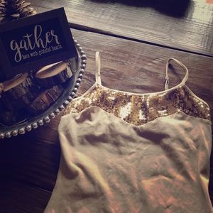 Express fitted sequins small